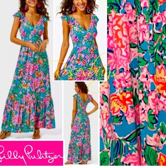 Lilly Pulitzer Vyra Maxi Dress Size 8 - Picture 1 of 7
